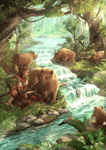 Halsin & Bears on Lunch Break